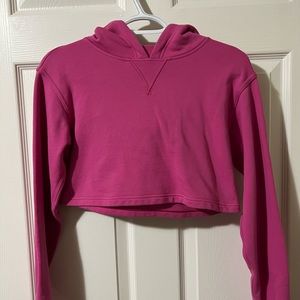 lululemon all yours crop hoodie sonic pink - size 2 EUC